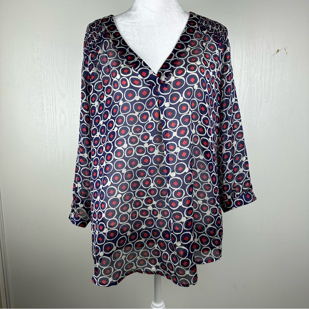 The Limited Women’s Sheer Long Sleeve Blouse Size L